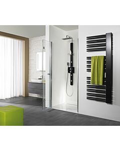 HSK - A folding hinged door niche, 01 Alu silver matt 800 x 1850 mm, 50 ESG clear bright