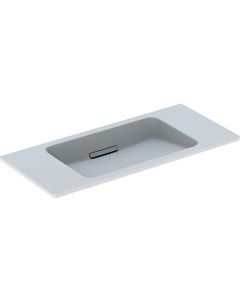 Geberit One - Lavabo 900x400mm sans trous de robinetterie avec trop-plein couvert blanc avec KeraTect