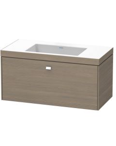 Duravit Brioso - Waschtischunterschrank 502x1000x480mm 1 Auszug Griff chrom/eiche terra