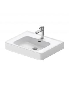 Duravit Soleil by Starck - Waschtisch 600mm mit Überlauf mit Hahnlochbank 1 Hahnloch weiß