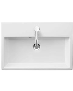 Duravit Vero Air - Waschtisch Compact 600mm ohne Überlauf ohne Hahnloch weiß WonderGliss