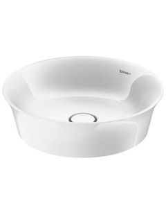 DURAVIT White Tulip - Aufsatzwaschschale für Konsole 430x430mm ohne Hahnlöcher ohne Überlauf weiß ohne WonderGliss