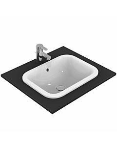 Ideal Standard Connect - Lavabo a incasso soprapiano per consolle 500x380mm senza fori per rubinetti con troppopieno bianco con IdealPlus