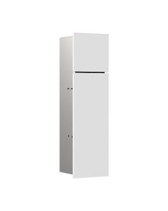 EMCO Asis Pure - Module WC avec 2 portes & charnières à gauche 170x600x162mm alpin white/brushed stainless steel