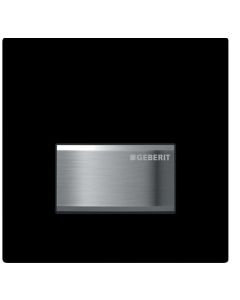 Geberit Sigma50 - Plaque de commande sans éclairage noir / chrome brossé