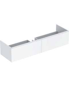 Geberit Xeno² - Unterschrank für Waschtisch aus VARICOR mit zwei Hahnloch 1395x350x473mm weiß