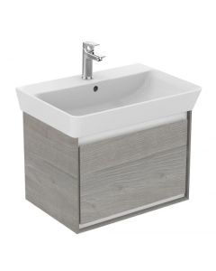 Ideal Standard Connect Air - Vanity Unit with 1 drawer 535x400x412mm grey oak/matt white / grey oak decor