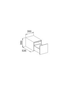 Keuco Edition 11 - Sideboard 31320, 1 front-extract, truffle / glass truffle