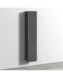 Sanipa 3way - Tall cabinet with 2 doors & 1 pull-out compartment & hinges right 300x1700x345mm anthracite matt/anthracite matt