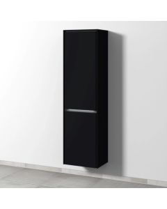Sanipa Twiga - Wastafelonderbouw with 2 doors & hinges left 475x1713x350mm black matt/black matt