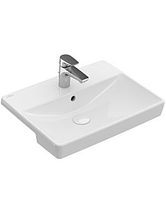 Villeroy & Boch Avento - Vorbauwaschtisch 550 x 360 mm mit Überlauf weiß alpin CeramicPlus