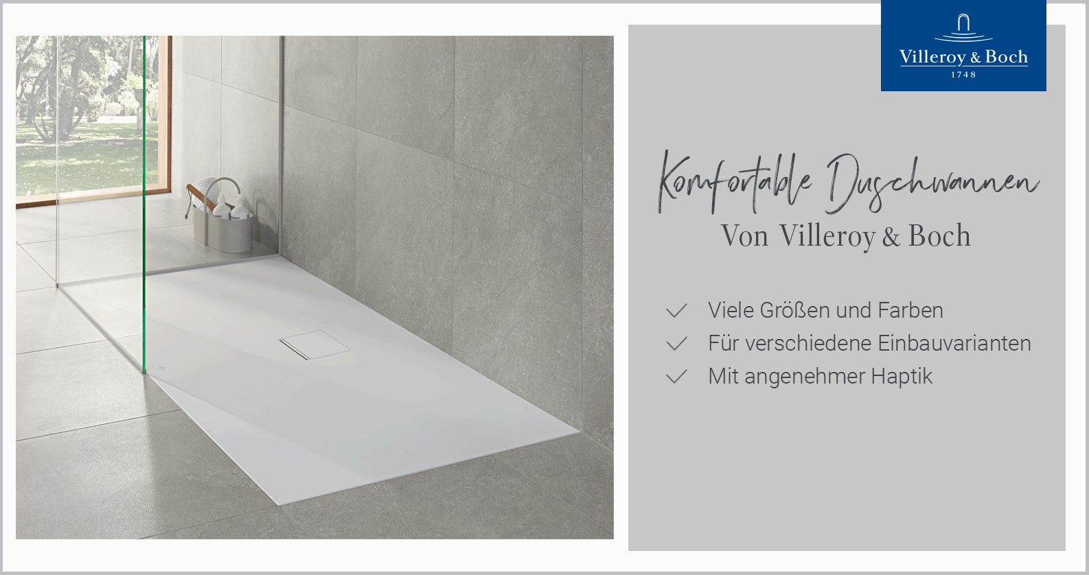 Villeroy & Boch Duschwannen | xTWOstore